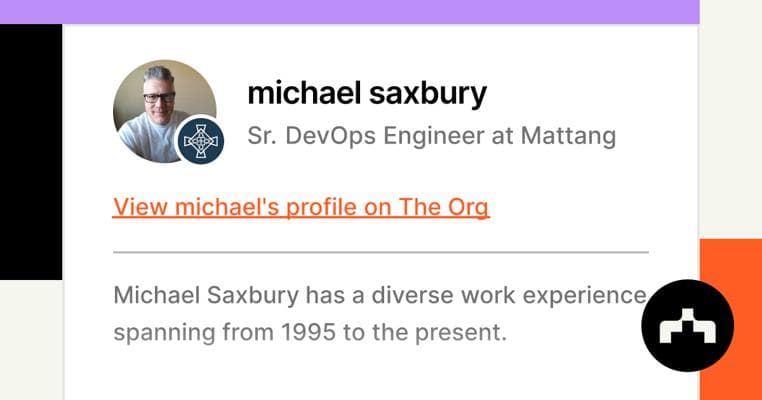 Michael Saxbury, photo 1